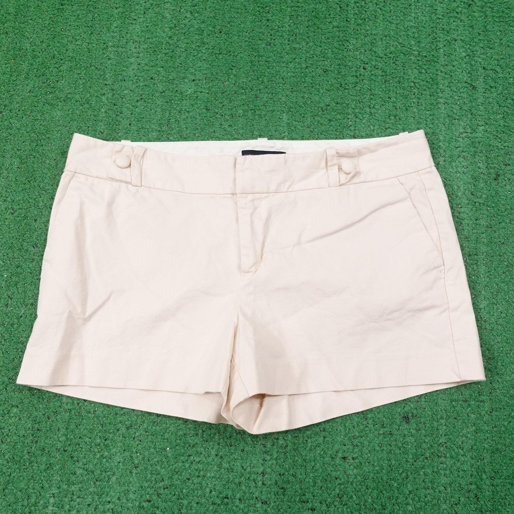 Banana Republic Chino Shorts Womens Size 12 Pink Twill 35 Waist 3 Inseam Stretch